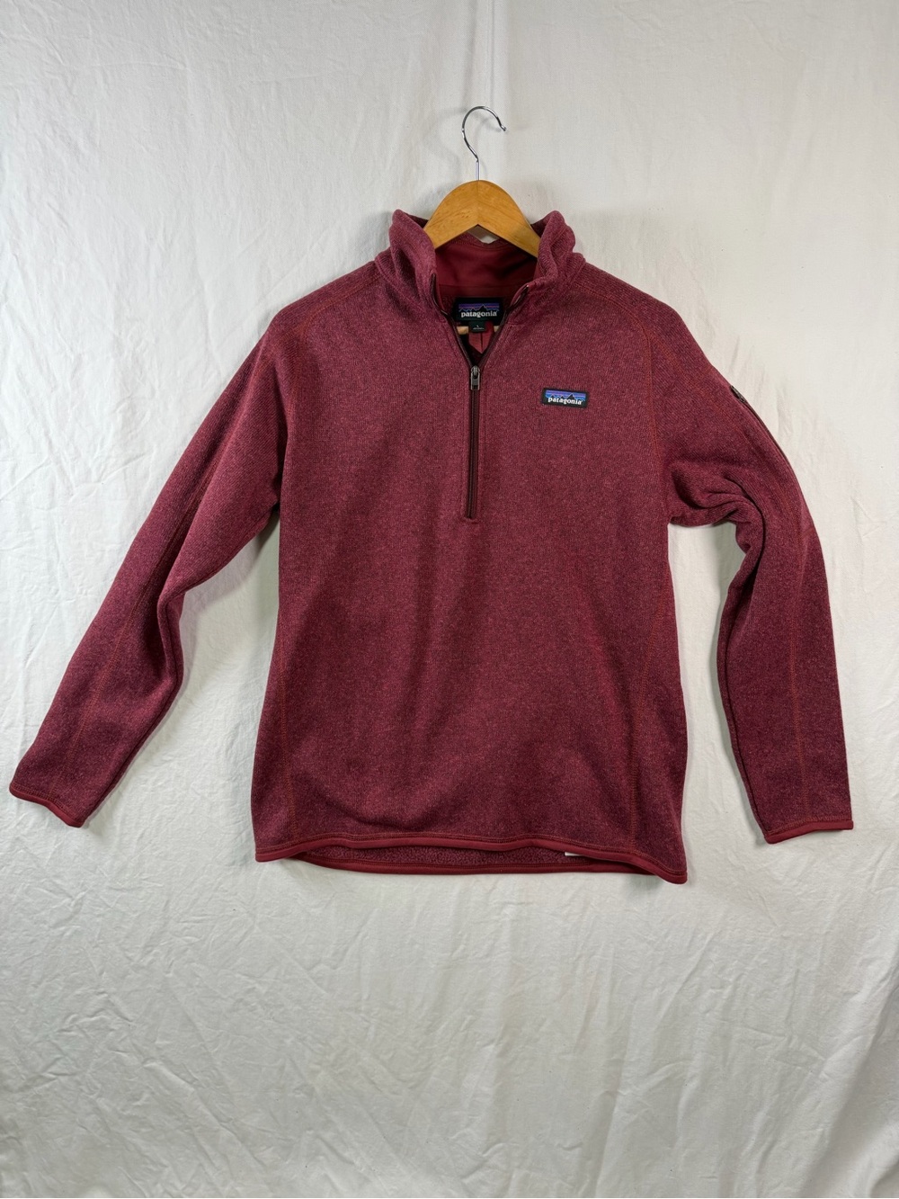 Patagonia Women's Half-Zip Better Sweater Jacket in Maroon